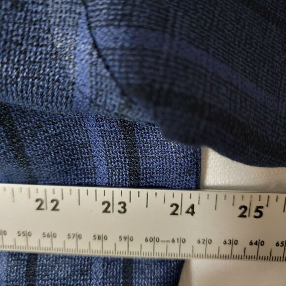 City Streets Mens Dress/Casual Shirt Sz L Button Down Long Sleeve Blue & Black - Picture 6 of 10